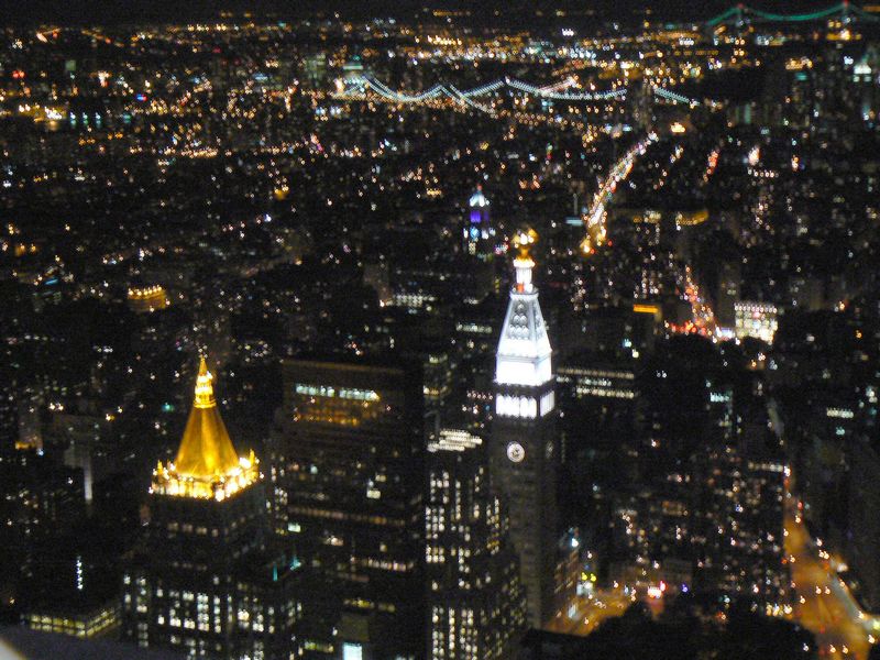 Vu de l Empire State Building: MLIF et NYLIB  vu de l Empire State Bulding